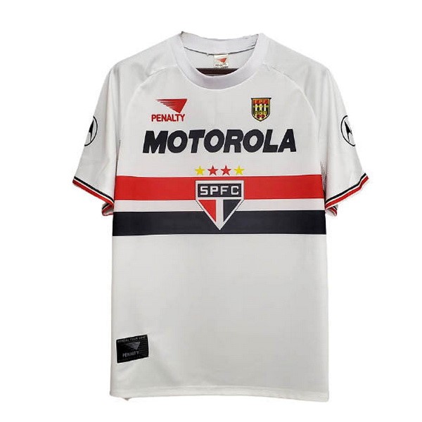 Tailandia Camiseta São Paulo 1st Retro 1999 2000 Blanco
